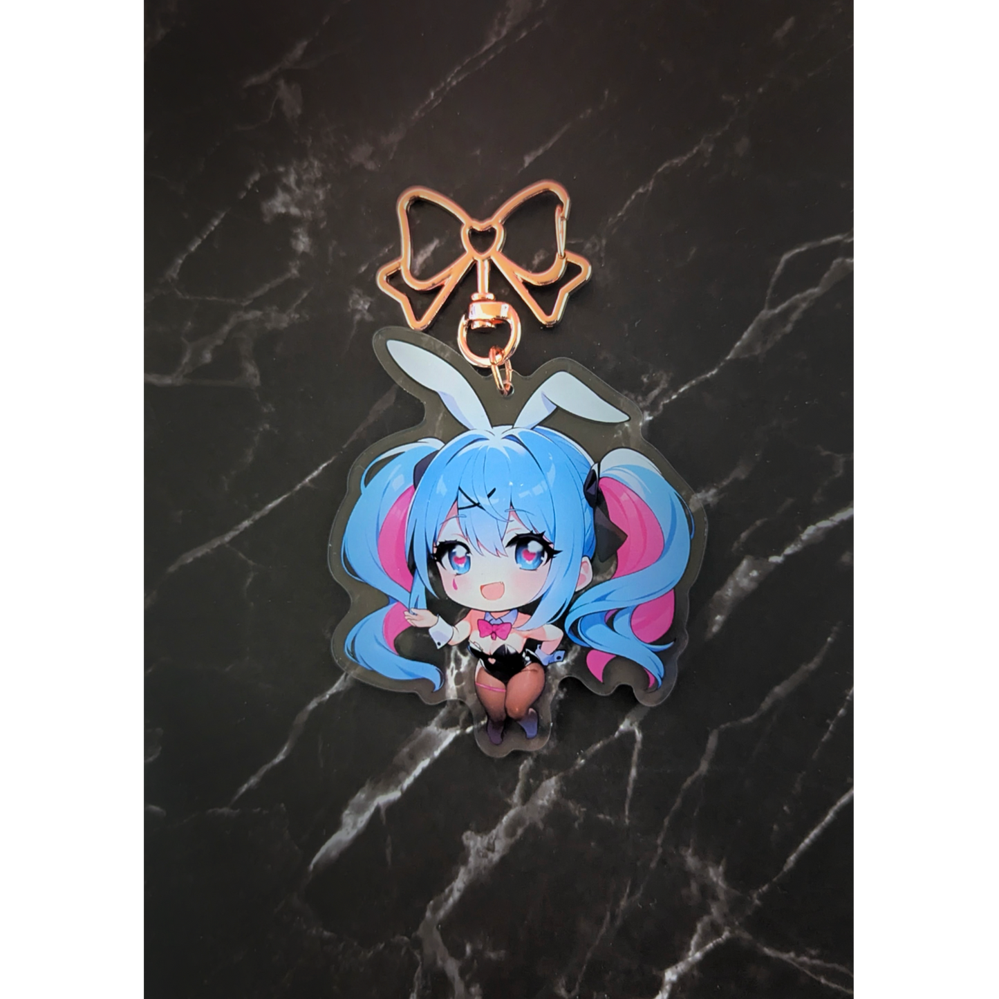 CHIBI MIKU RABBIT HOLE KEYCHAIN