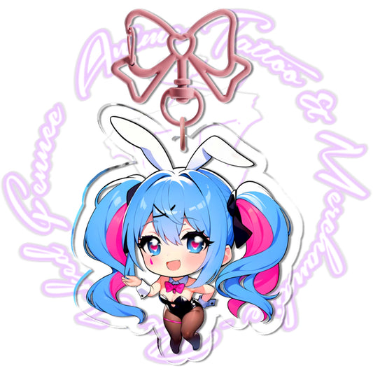 CHIBI MIKU RABBIT HOLE KEYCHAIN
