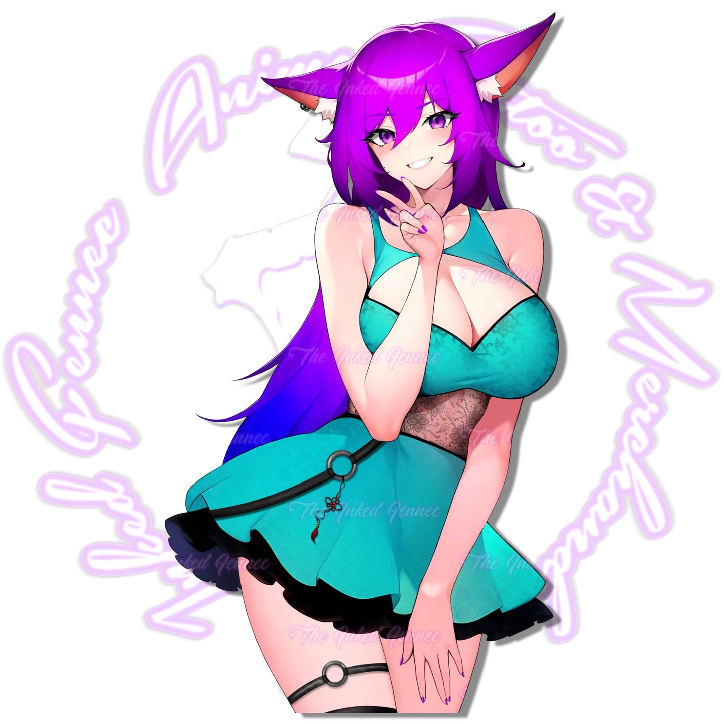 FENNECO PIN-UP HALF-BODY STICKER