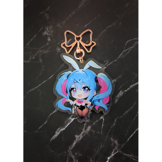 CHIBI MIKU RABBIT HOLE KEYCHAIN