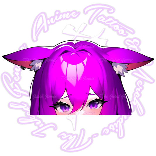 FENNECO AHEGAO PEEKER STICKER